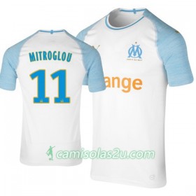 Camisolas de Futebol Olympique de Marseille Mitroglou 11 Equipamento Principal 2018/19 Manga Curta